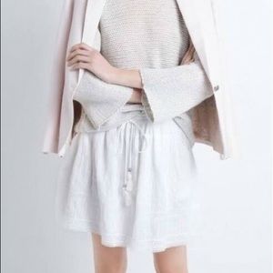 Zadig and Voltaire joxini white skirt 26”-28” med